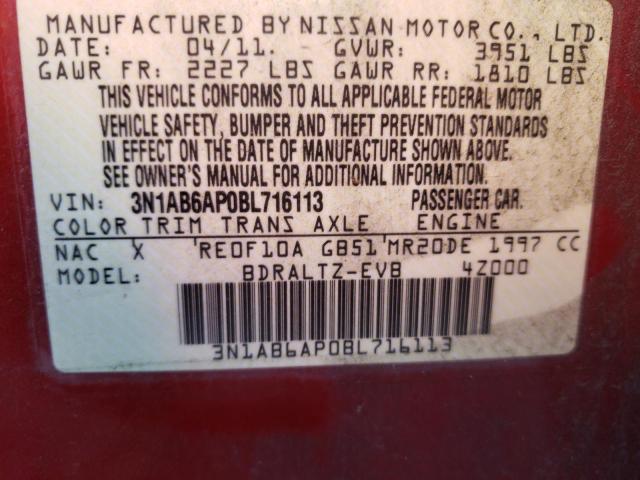 Photo 9 VIN: 3N1AB6AP0BL716113 - NISSAN SENTRA 2.0 