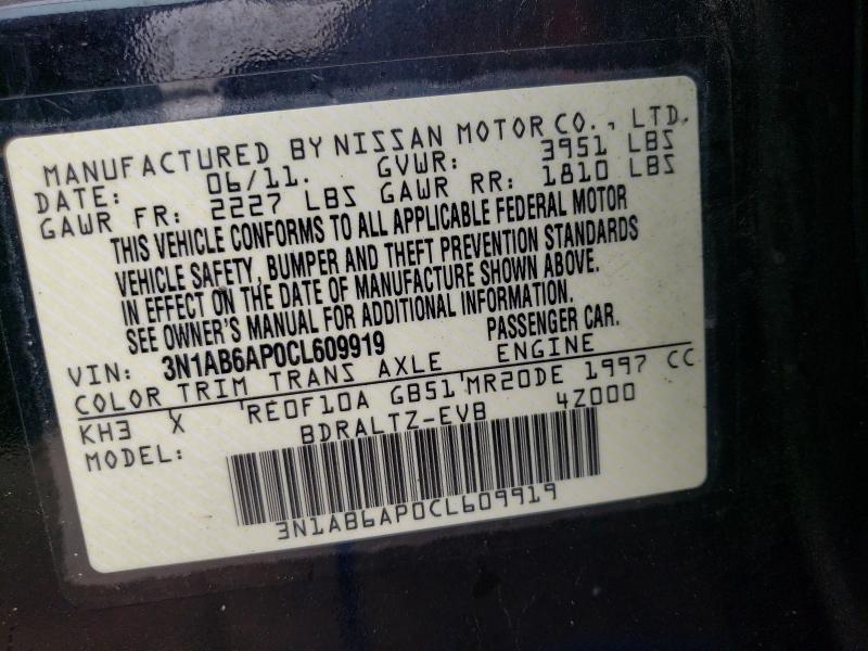 Photo 9 VIN: 3N1AB6AP0CL609919 - NISSAN SENTRA 2.0 