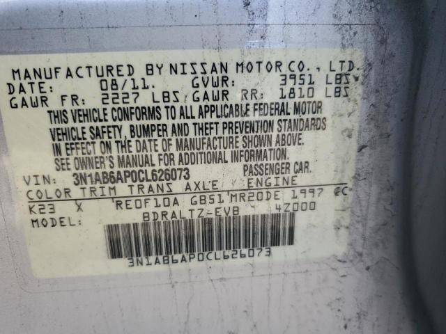 Photo 11 VIN: 3N1AB6AP0CL626073 - NISSAN SENTRA 