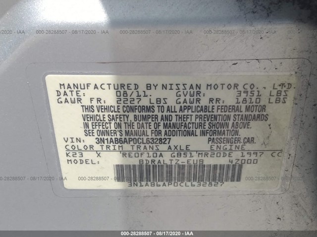 Photo 8 VIN: 3N1AB6AP0CL632827 - NISSAN SENTRA 