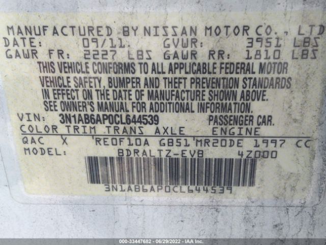 Photo 8 VIN: 3N1AB6AP0CL644539 - NISSAN SENTRA 