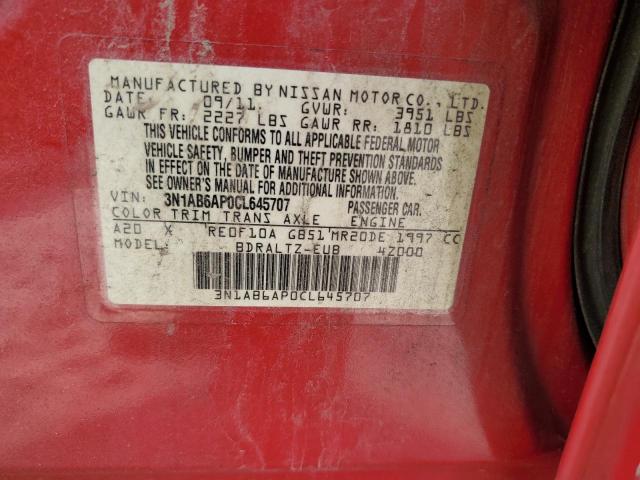 Photo 12 VIN: 3N1AB6AP0CL645707 - NISSAN SENTRA 