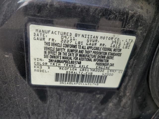 Photo 11 VIN: 3N1AB6AP0CL651748 - NISSAN SENTRA 