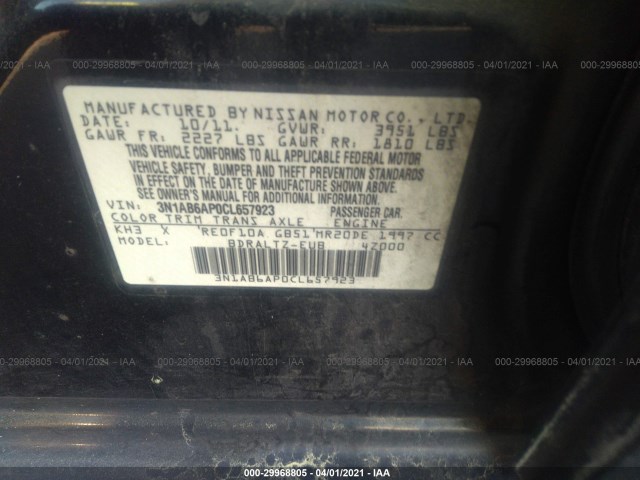 Photo 8 VIN: 3N1AB6AP0CL657923 - NISSAN SENTRA 