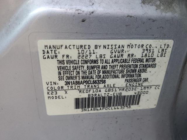 Photo 12 VIN: 3N1AB6AP0CL663298 - NISSAN SENTRA 