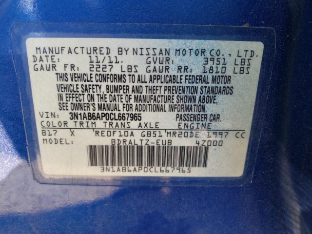 Photo 9 VIN: 3N1AB6AP0CL667965 - NISSAN SENTRA 2.0 