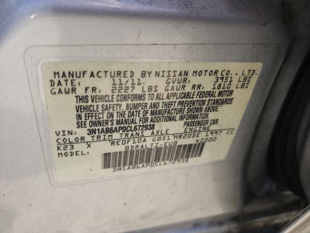 Photo 9 VIN: 3N1AB6AP0CL672938 - NISSAN SENTRA 2.0 