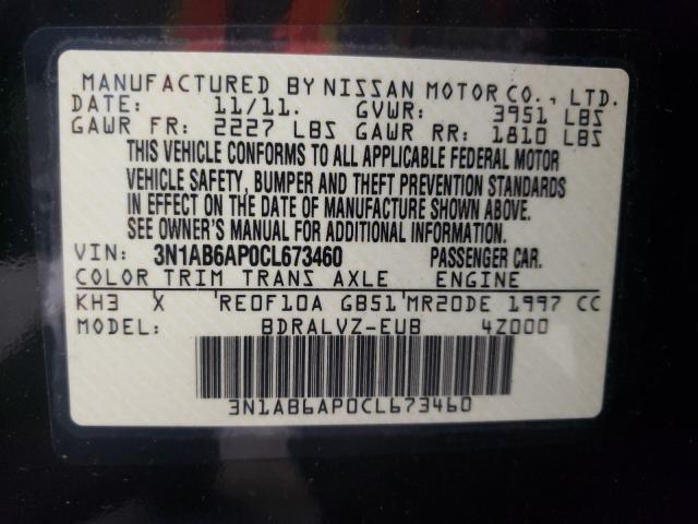 Photo 9 VIN: 3N1AB6AP0CL673460 - NISSAN SENTRA 2.0 