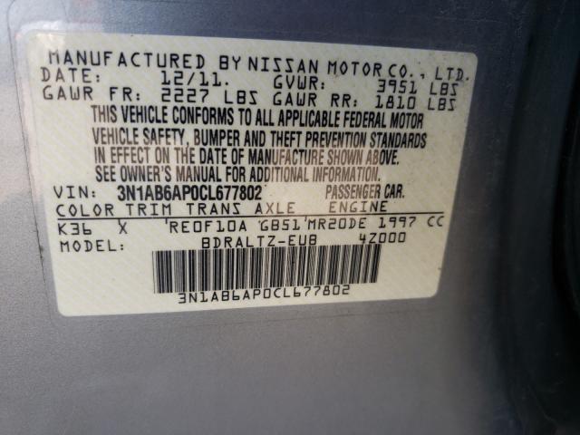 Photo 9 VIN: 3N1AB6AP0CL677802 - NISSAN SENTRA 2.0 