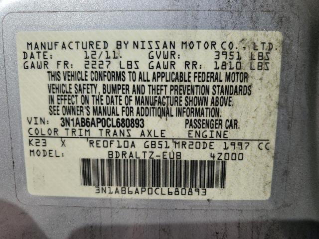 Photo 12 VIN: 3N1AB6AP0CL680893 - NISSAN SENTRA 2.0 