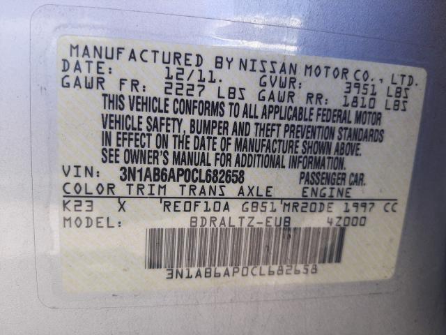 Photo 9 VIN: 3N1AB6AP0CL682658 - NISSAN SENTRA 2.0 