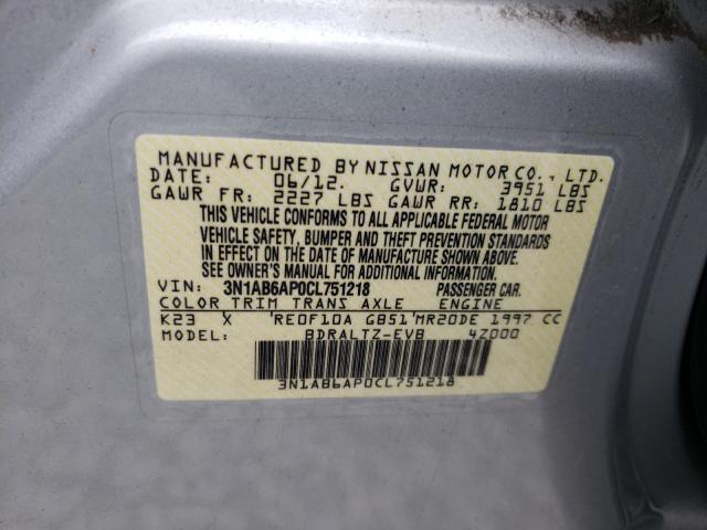 Photo 9 VIN: 3N1AB6AP0CL751218 - NISSAN SENTRA 2.0 