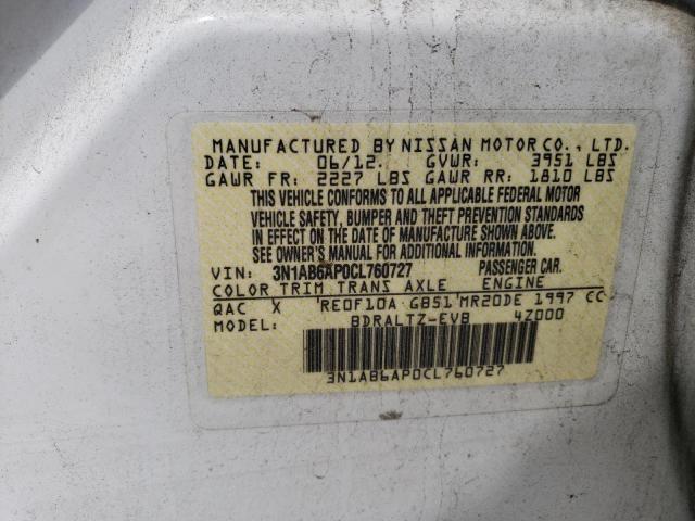 Photo 11 VIN: 3N1AB6AP0CL760727 - NISSAN SENTRA 