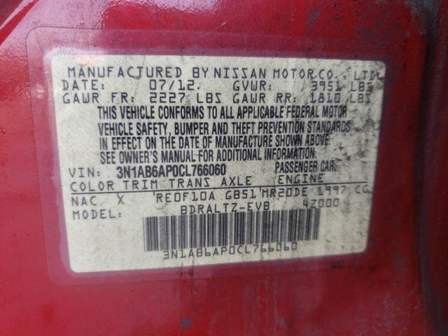 Photo 9 VIN: 3N1AB6AP0CL766060 - NISSAN SENTRA 2.0 