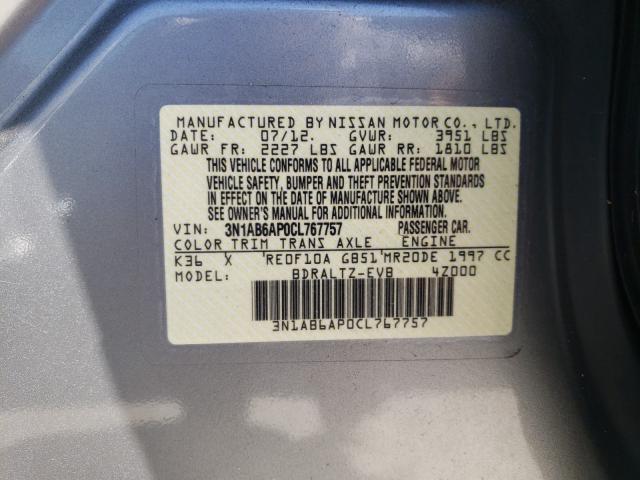 Photo 9 VIN: 3N1AB6AP0CL767757 - NISSAN SENTRA 2.0 