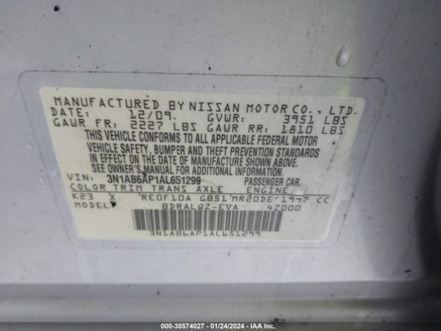 Photo 8 VIN: 3N1AB6AP1AL651299 - NISSAN SENTRA 