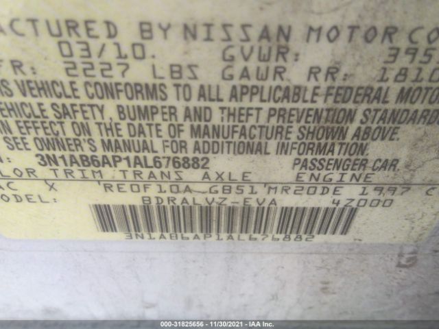 Photo 8 VIN: 3N1AB6AP1AL676882 - NISSAN SENTRA 