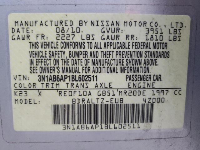 Photo 11 VIN: 3N1AB6AP1BL602511 - NISSAN SENTRA 