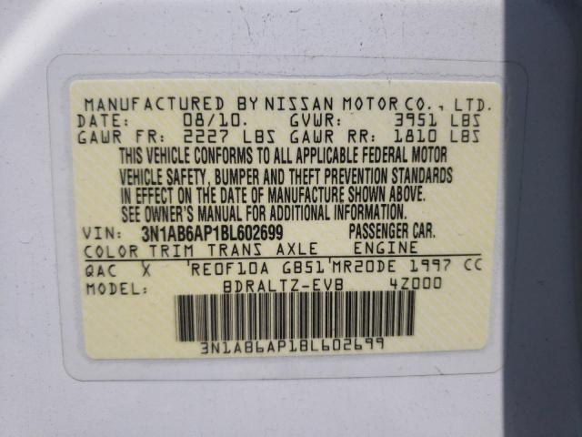 Photo 9 VIN: 3N1AB6AP1BL602699 - NISSAN SENTRA 