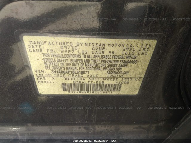 Photo 8 VIN: 3N1AB6AP1BL618871 - NISSAN SENTRA 