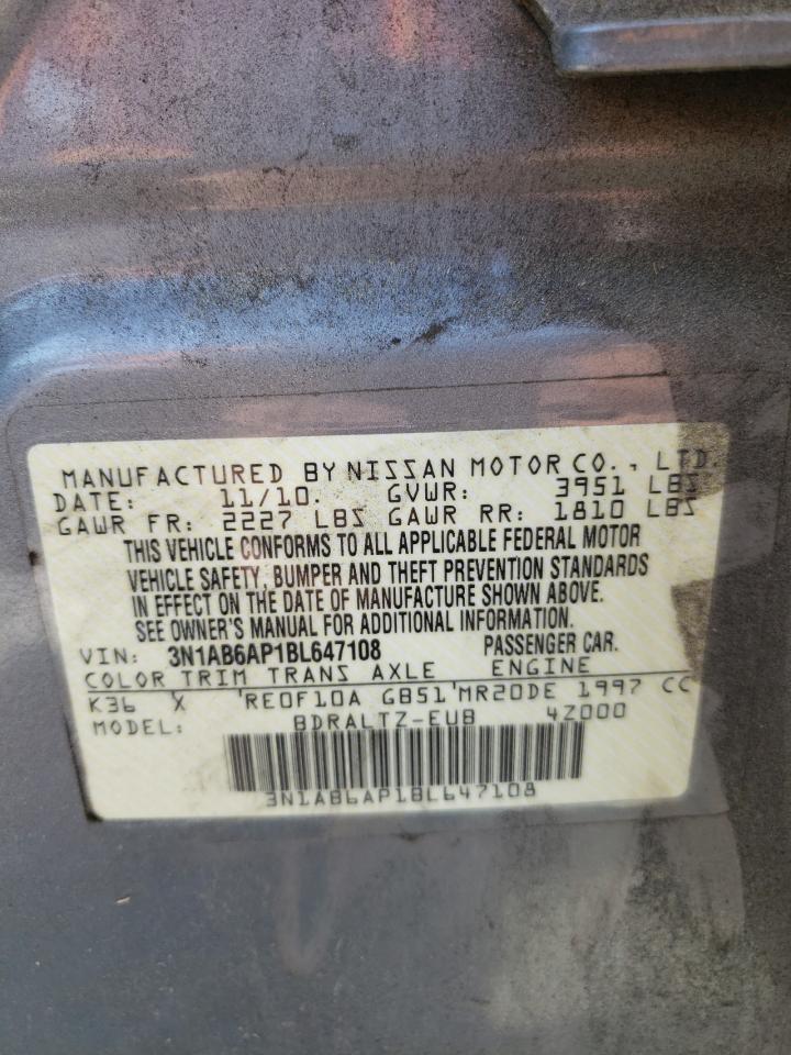 Photo 11 VIN: 3N1AB6AP1BL647108 - NISSAN SENTRA 