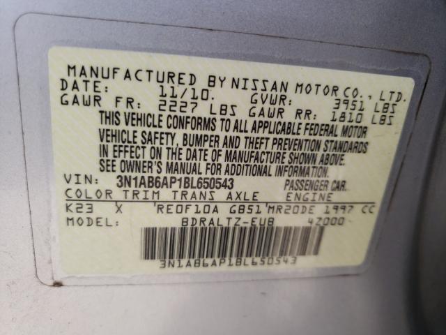 Photo 9 VIN: 3N1AB6AP1BL650543 - NISSAN SENTRA 2.0 