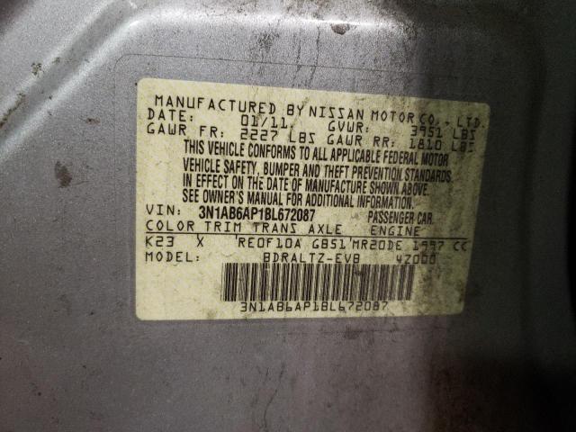 Photo 11 VIN: 3N1AB6AP1BL672087 - NISSAN SENTRA 