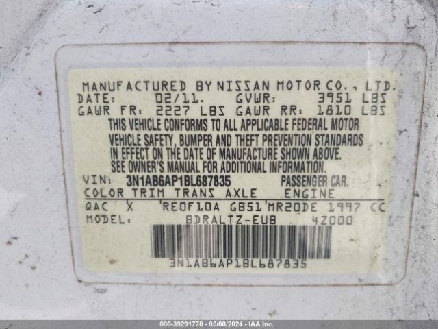 Photo 8 VIN: 3N1AB6AP1BL687835 - NISSAN SENTRA 