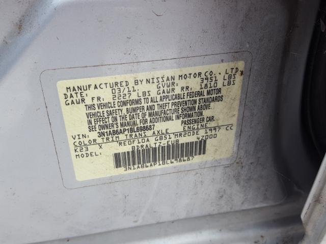 Photo 9 VIN: 3N1AB6AP1BL698687 - NISSAN SENTRA 2.0 