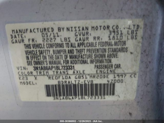 Photo 8 VIN: 3N1AB6AP1BL723331 - NISSAN SENTRA 