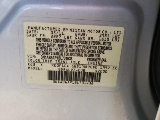 Photo 9 VIN: 3N1AB6AP1BL731638 - NISSAN SENTRA 2.0 