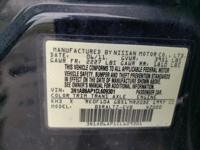 Photo 11 VIN: 3N1AB6AP1CL609301 - NISSAN SENTRA 