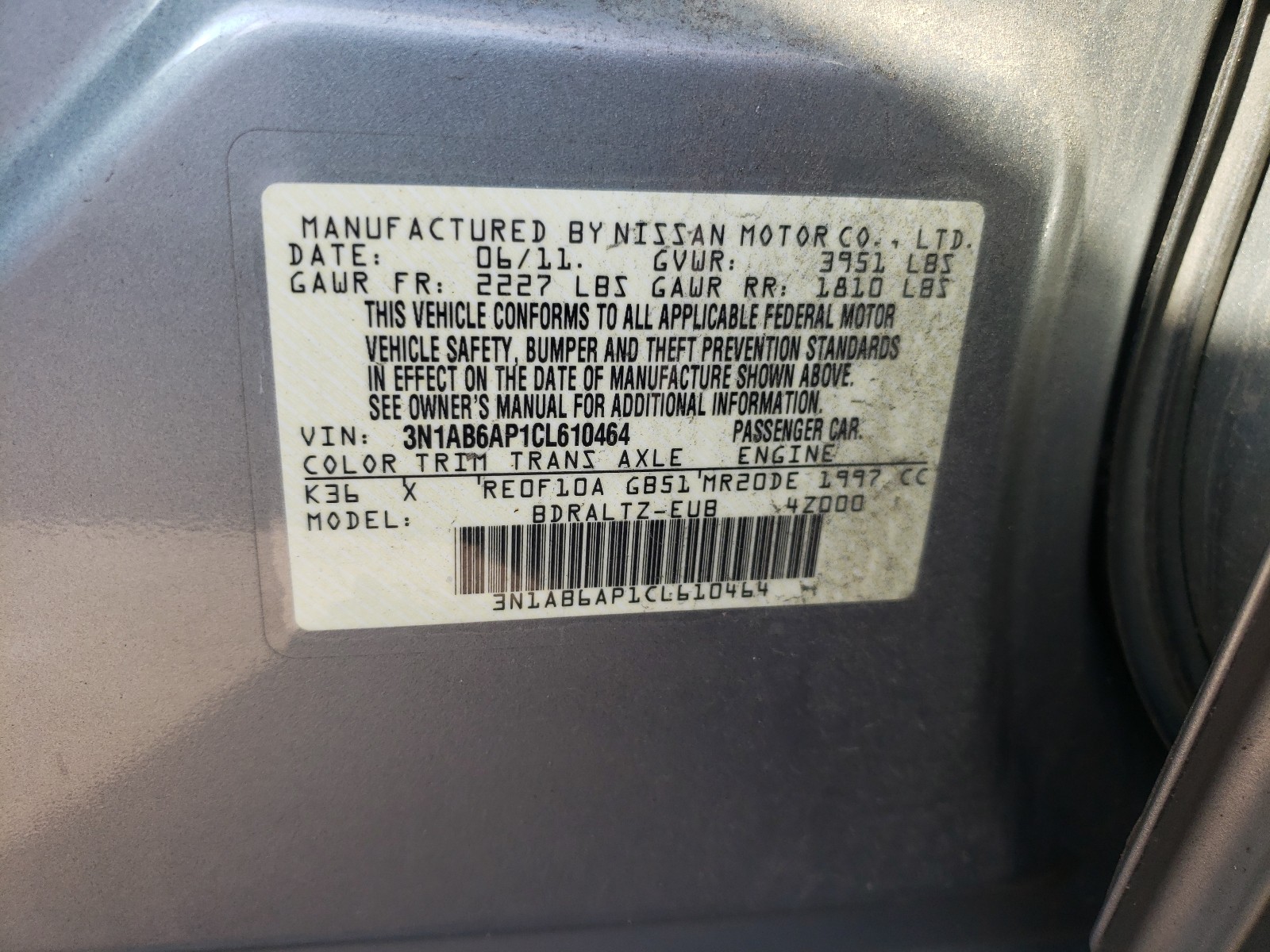 Photo 9 VIN: 3N1AB6AP1CL610464 - NISSAN SENTRA 2.0 