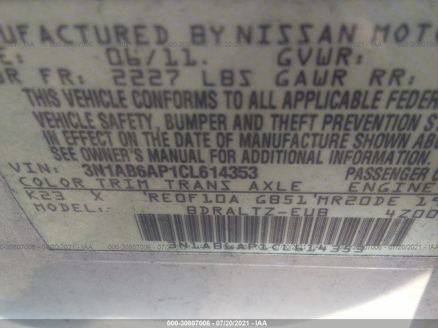 Photo 8 VIN: 3N1AB6AP1CL614353 - NISSAN SENTRA 