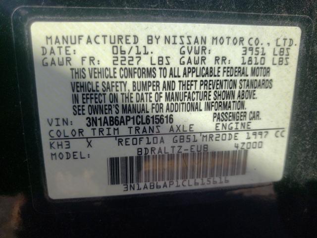 Photo 9 VIN: 3N1AB6AP1CL615616 - NISSAN SENTRA 2.0 