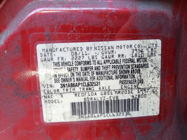 Photo 9 VIN: 3N1AB6AP1CL632531 - NISSAN SENTRA 2.0 