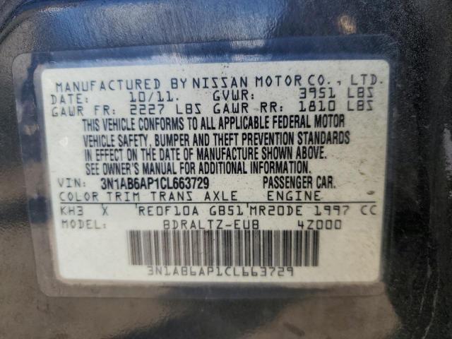 Photo 12 VIN: 3N1AB6AP1CL663729 - NISSAN SENTRA 