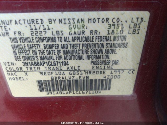 Photo 8 VIN: 3N1AB6AP1CL671104 - NISSAN SENTRA 