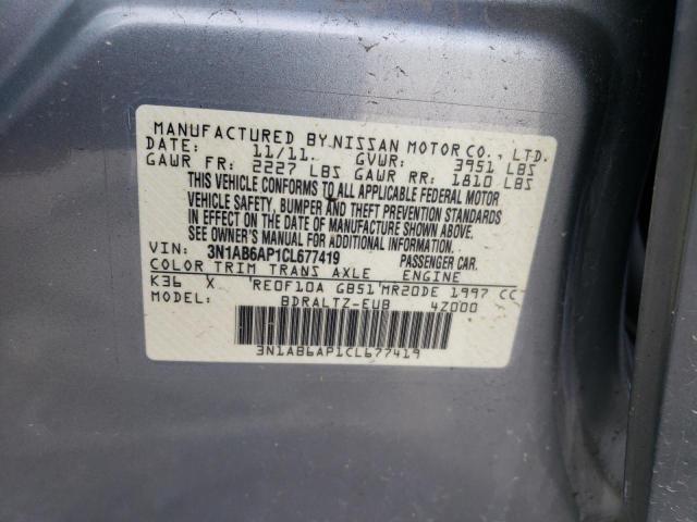 Photo 11 VIN: 3N1AB6AP1CL677419 - NISSAN SENTRA 2.0 