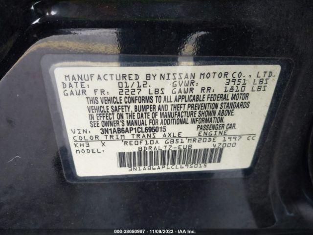 Photo 8 VIN: 3N1AB6AP1CL695015 - NISSAN SENTRA 