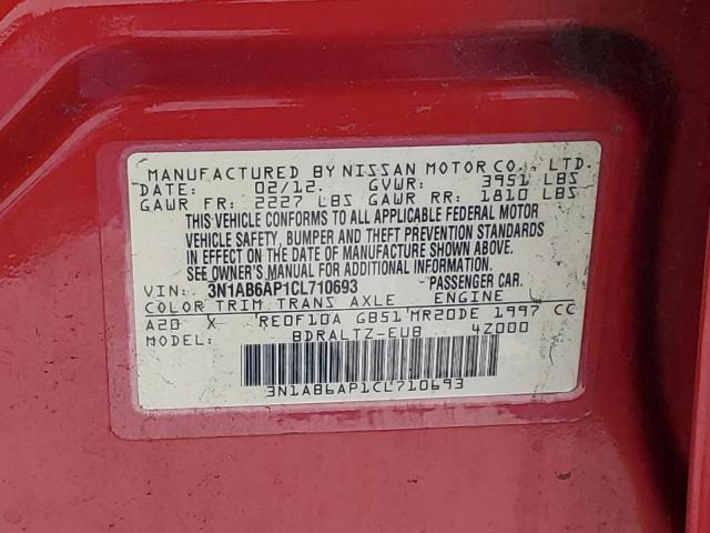 Photo 11 VIN: 3N1AB6AP1CL710693 - NISSAN SENTRA 