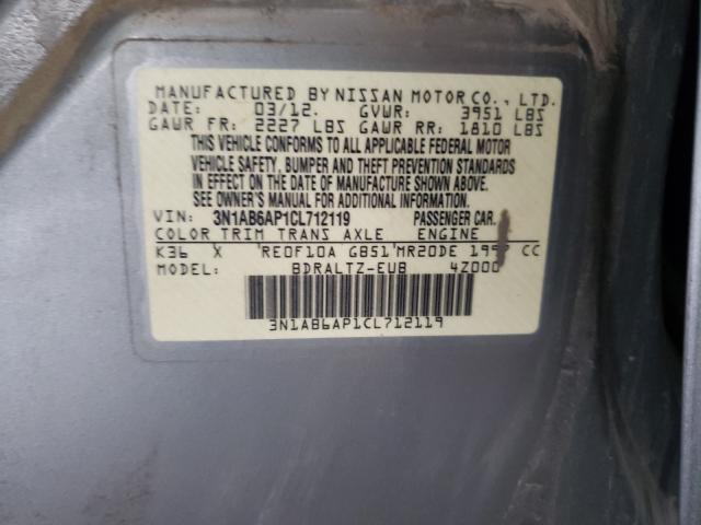 Photo 9 VIN: 3N1AB6AP1CL712119 - NISSAN SENTRA 2.0 