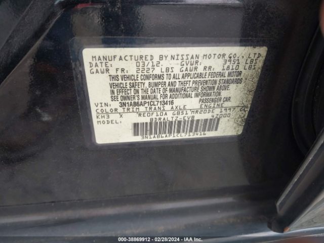 Photo 8 VIN: 3N1AB6AP1CL713416 - NISSAN SENTRA 