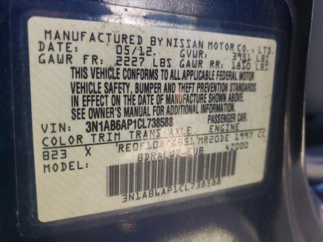 Photo 9 VIN: 3N1AB6AP1CL738588 - NISSAN SENTRA 