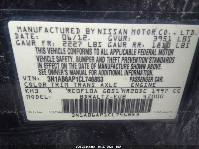 Photo 8 VIN: 3N1AB6AP1CL746853 - NISSAN SENTRA 