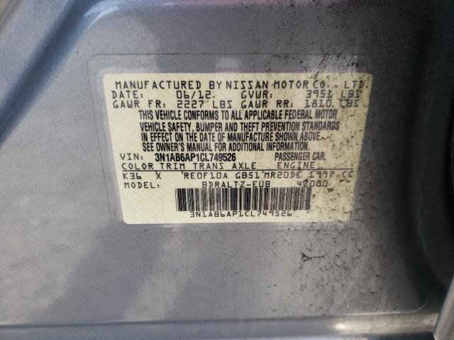 Photo 9 VIN: 3N1AB6AP1CL749526 - NISSAN SENTRA 2.0 