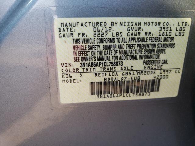 Photo 9 VIN: 3N1AB6AP1CL758873 - NISSAN SENTRA 2.0 