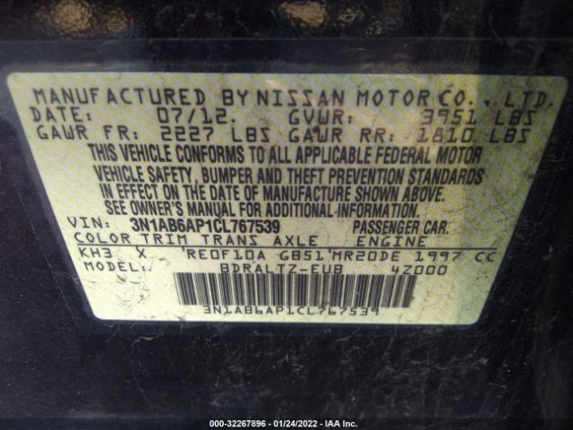 Photo 8 VIN: 3N1AB6AP1CL767539 - NISSAN SENTRA 