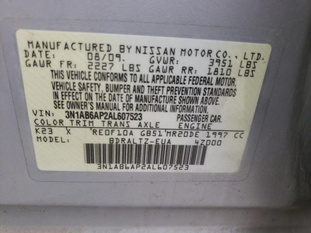 Photo 9 VIN: 3N1AB6AP2AL607523 - NISSAN SENTRA 2.0 