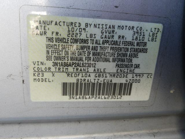 Photo 9 VIN: 3N1AB6AP2AL623012 - NISSAN SENTRA 2.0 